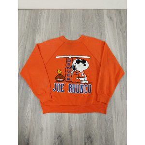 Vintage 1970s 1980s Joe Bronco Denver Football Sweatshirt Snoopy NFL Adult Large